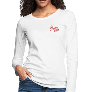 Women's Red Logo Long Sleeve Shirt - white