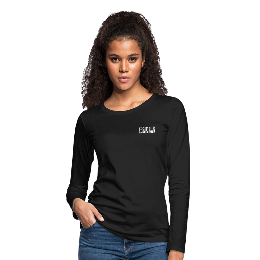 Women's Leisure Club Logo Long Sleeve Shirt - black