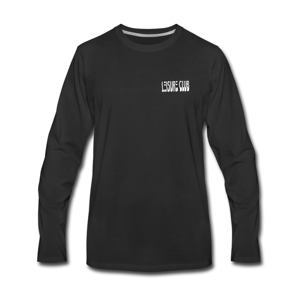 Men's Leisure Club Logo Long Sleeve Shirt - black