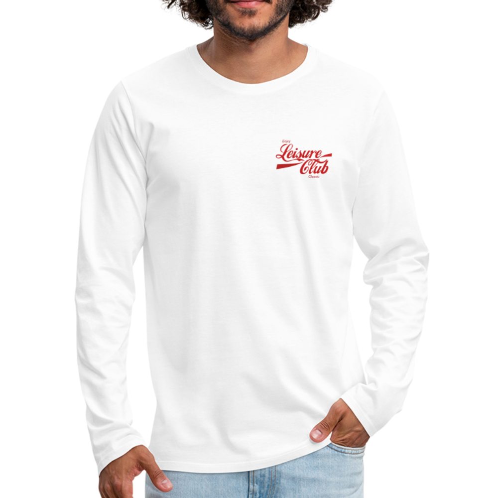 Men's Red Logo Long Sleeve Shirt - white